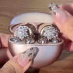 Freeclip Headphone Diamond Buckle Ear Clip Headphone Decorative Snowflake Accessories Earrings Women's Accessible Luxury High-End Ear Jewelry