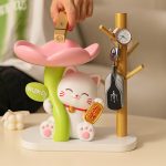Cream-Style Entrance Hall Lucky Cat Key Storage Ornaments Home Living Room Tv Cabinet Housewarming Decorations - Image 3