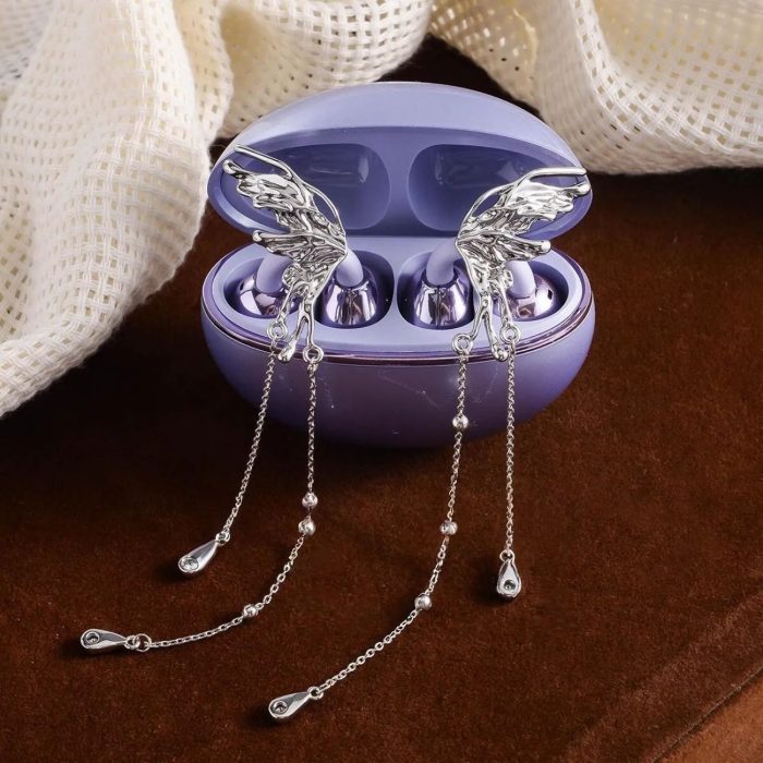 Huaqiangbei Bluetooth Earphone Clip 2025 New Model Hollow Butterfly Tassel Ear Clip Accessory - Image 2