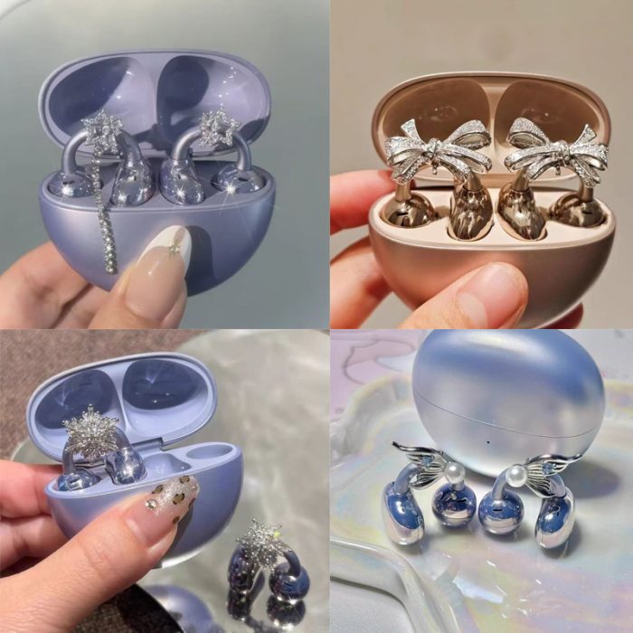 Suitable for Freeclip Earphone Clips, Star Bow Ear Clips, Niche Stylish and Elegant Fashion Exquisite Ear Clips - Image 2