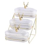 Nordic Style Fruit Plate Light Luxury High-end Double-layer High-value Fruit Basket Household Living Room Coffee Table Dried Fruit Snack Plate - Image 5
