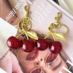 Factory Direct Sale Red Cherry Pendant European and American Style Women's Bag Charm Cute Pendant Realistic Fruit Ornament Car Interior Decoration Trendy - Image 2