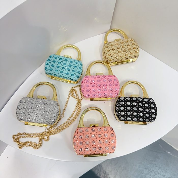 Cross-border Explosions Mini Bag Small Bag New Fashion Full Diamond Women's Shoulder Bag Internet Celebrant Chain Crossbody Red Bag - Image 4