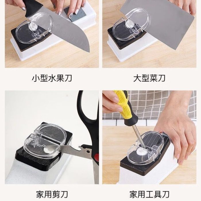 Electric Knife Sharpener, German Fully Automatic Sharpening Stone, Household Fine Grinding Multi-Functional Electric Knife Sharpener for Kitchen Use - Image 2