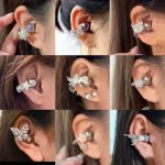 Suitable for Freeclip Earphone Clips, Star Bow Ear Clips, Niche Stylish and Elegant Fashion Exquisite Ear Clips