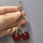Factory Direct Sale Red Cherry Pendant European and American Style Women's Bag Charm Cute Pendant Realistic Fruit Ornament Car Interior Decoration Trendy - Image 4